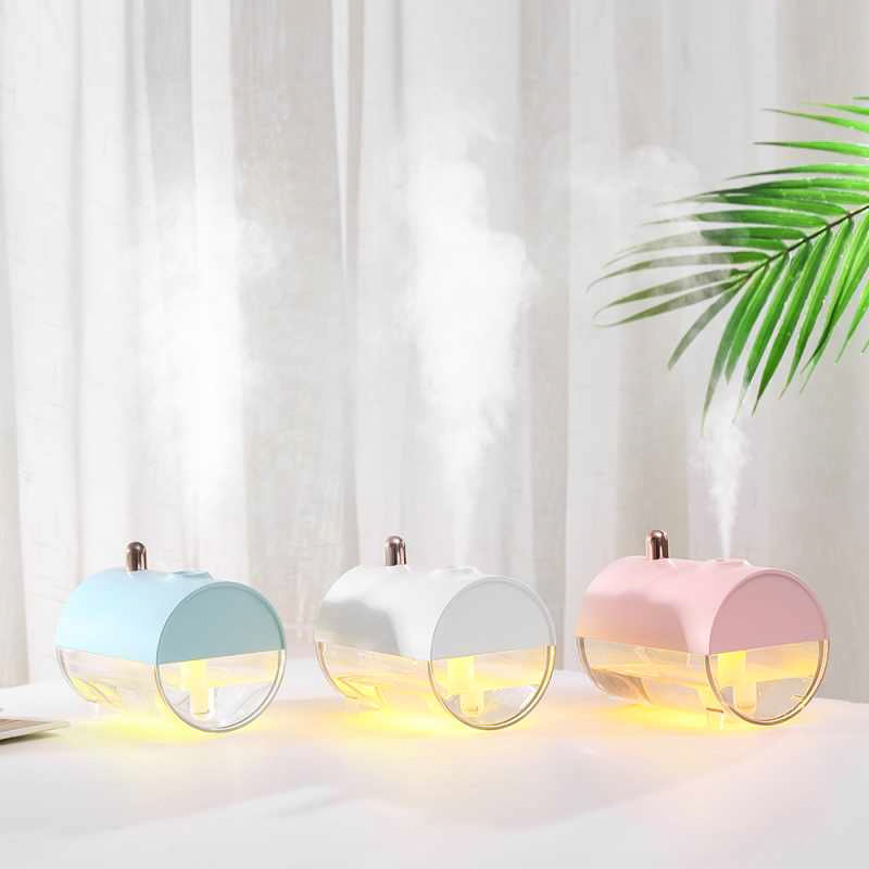 Humidificador Submarino Con Luz LED Cálido 250ML, Luz Nocturna, Difusor Aromaterapia, Conexión De USB, Para Viaje/Oficina/Hogar