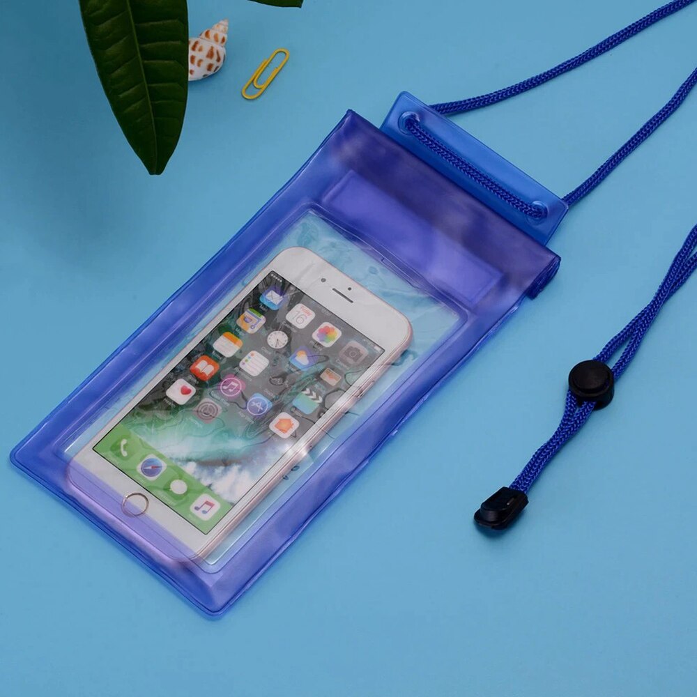 EA-58 Bolsa Impermeable para Teléfono Móvil, Bolsas de Buceo para Móviles de Tamaño Hasta 6.5 Pulgadas, Funda Sumergible con Cuerda