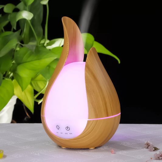 Humidificador Ultrasónico 300ml, Difusor de Aromaterapia, 7-Colores de luz LED, Humidificador para Bebes, Hogar, Oficina