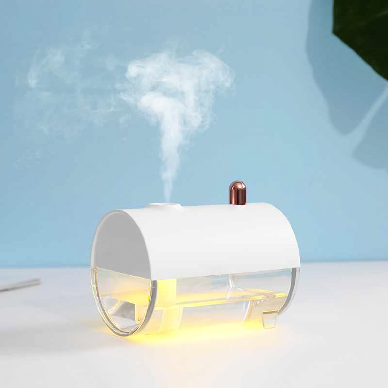 Humidificador Submarino Con Luz LED Cálido 250ML, Luz Nocturna, Difusor Aromaterapia, Conexión De USB, Para Viaje/Oficina/Hogar