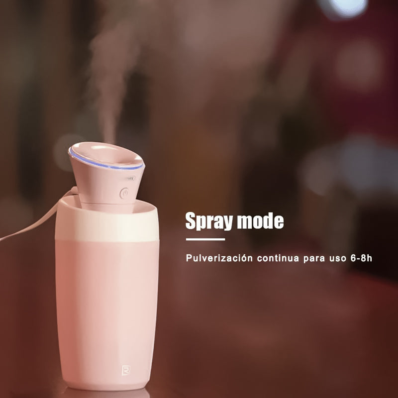 REMAX Humidificador Con Luz LED, Difusor Aromaterapia, Humidificador Ultrasónico, Conexión De USB, Para Viaje/Oficina/Hogar/Coche