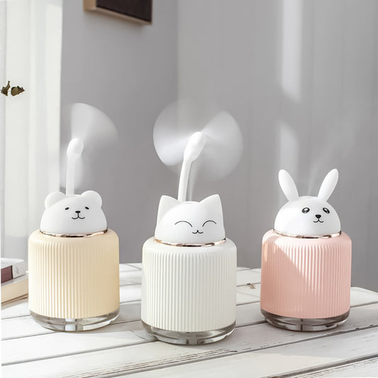 Humidificador de Aire Doméstico, 300mL Difusor de Aroma de Niebla Fría con luz LED, Humidificador Ultrasónico de Niebla de Aire