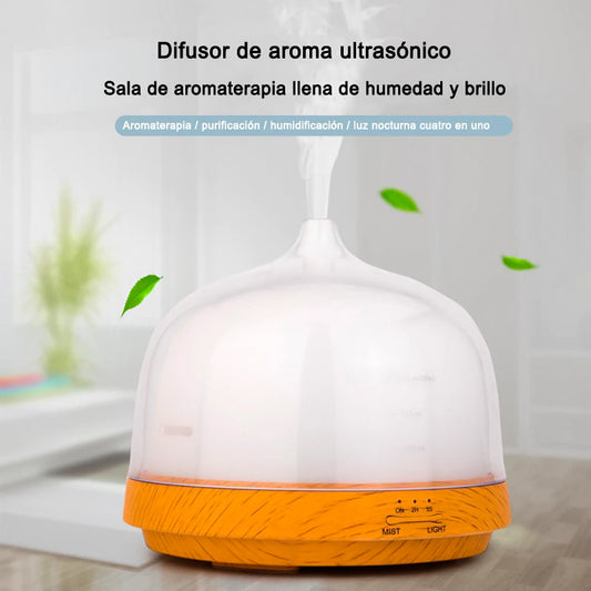 Difusor de aceite para aromaterapia, Humidificador de aire con luz LED 7 colores para el hogar, difusor de aceites esenciales 200ml