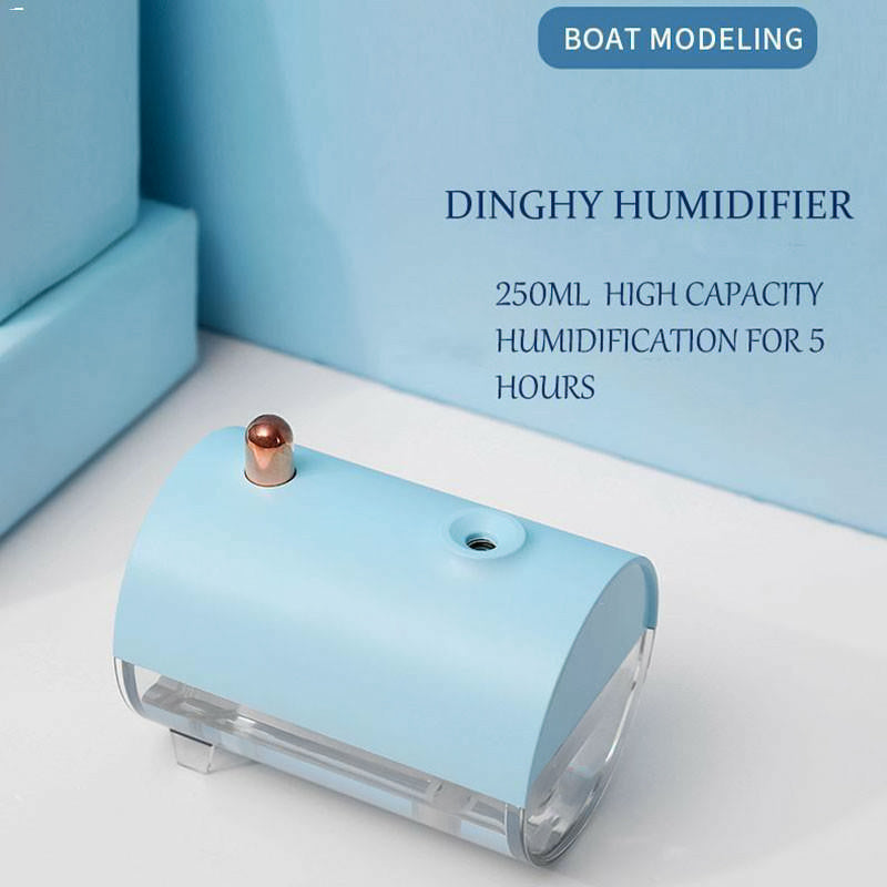 Humidificador Submarino Con Luz LED Cálido 250ML, Luz Nocturna, Difusor Aromaterapia, Conexión De USB, Para Viaje/Oficina/Hogar