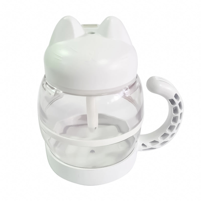Humidificador 200 ml Con Forma De Gato, Con Luz Nocturna LED, Difusor Aromaterapia, Conexión De USB, Para Oficina/Hogar