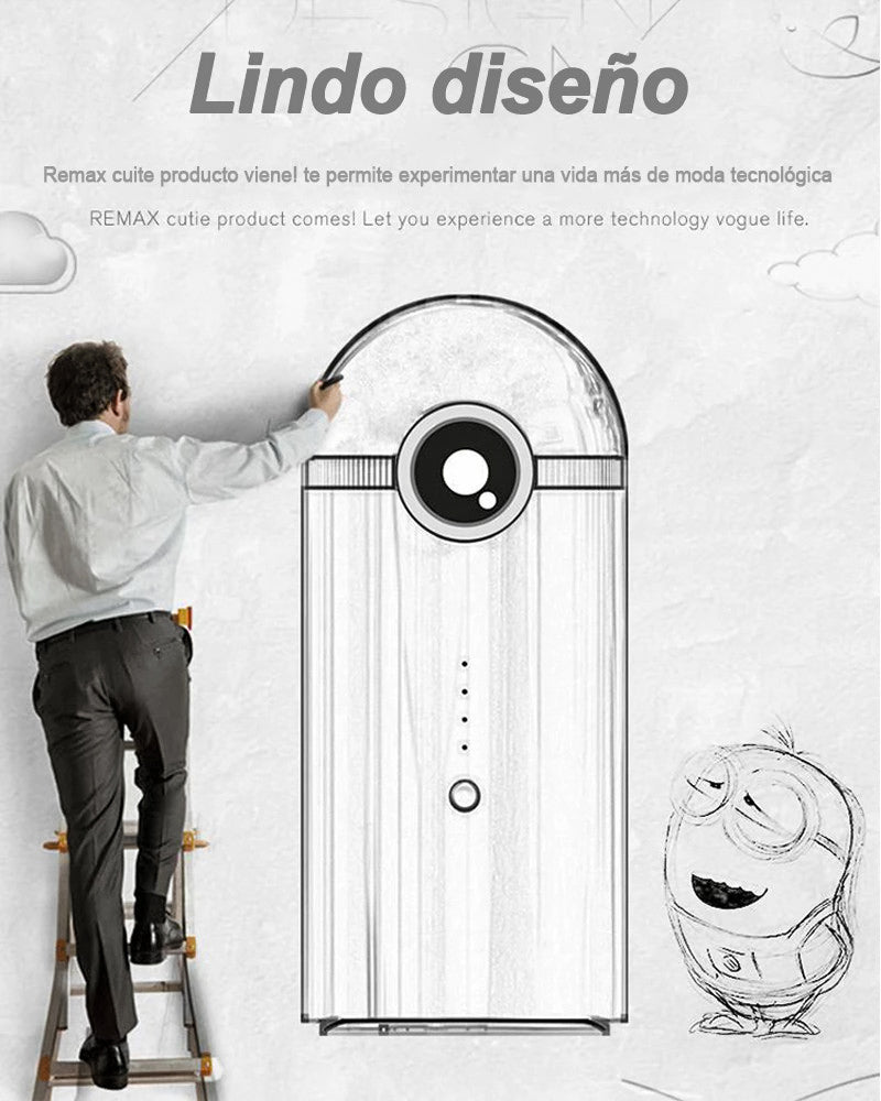 Batería Externa REMAX RPL-36 10000mAh Cargador Portátil lindo hombrecito amarillo Banco de energía con linterna LED & USB Puerto
