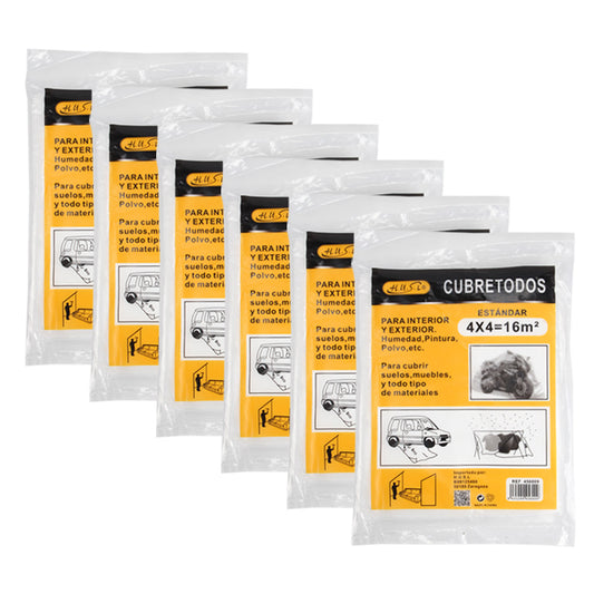 HUSL PLÁSTICO CUBRETODO ESTÁNDAR, PROTECTOR PARA CUBRIR MUEBLES, PARA INTERIOR Y EXTERIOR HUMEDAD, TAREAS DE PINTURA