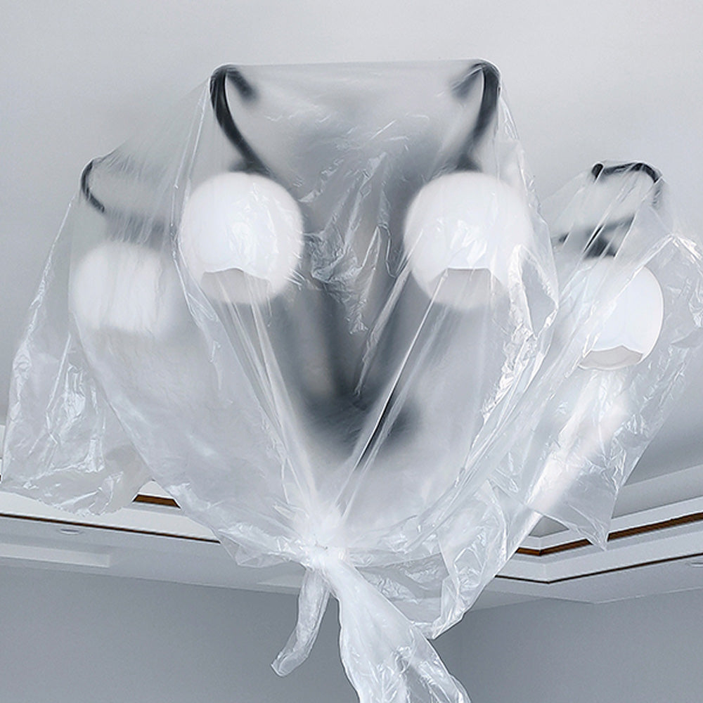 Pack de 6 protectores cubre todo de plástico, cobertor antipolvo y lluvia  de polietileno, cubrir muebles (Transparen