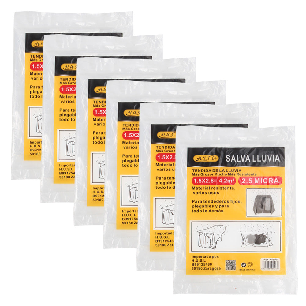 HUSL SALVALLUVIA CUBRETODO PLÁSTICO ESTÁNDAR, FUERTE PAÑO IMPERMEABLE, PROTECTOR PARA CUBRIR MUEBLES, PARA TAREAS DE PINTURA
