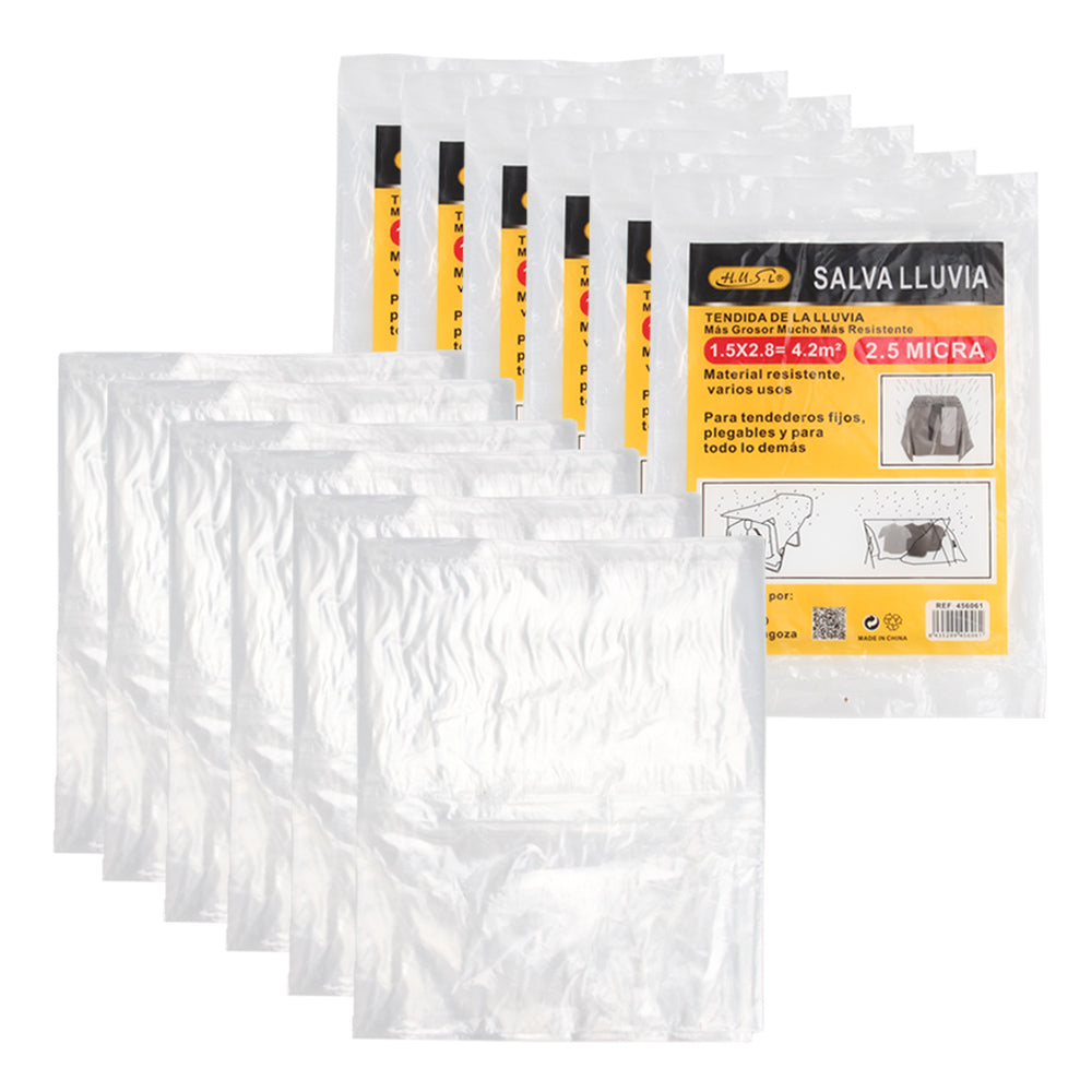 HUSL SALVALLUVIA CUBRETODO PLÁSTICO ESTÁNDAR, FUERTE PAÑO IMPERMEABLE, PROTECTOR PARA CUBRIR MUEBLES, PARA TAREAS DE PINTURA