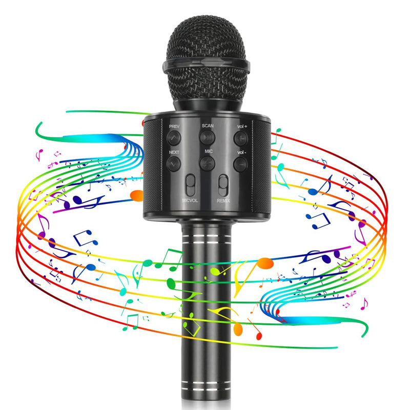 Micrófono con altavoz inalámbrico Bluetooth WS-858 de mano para Karaoke reproductor USB KTV