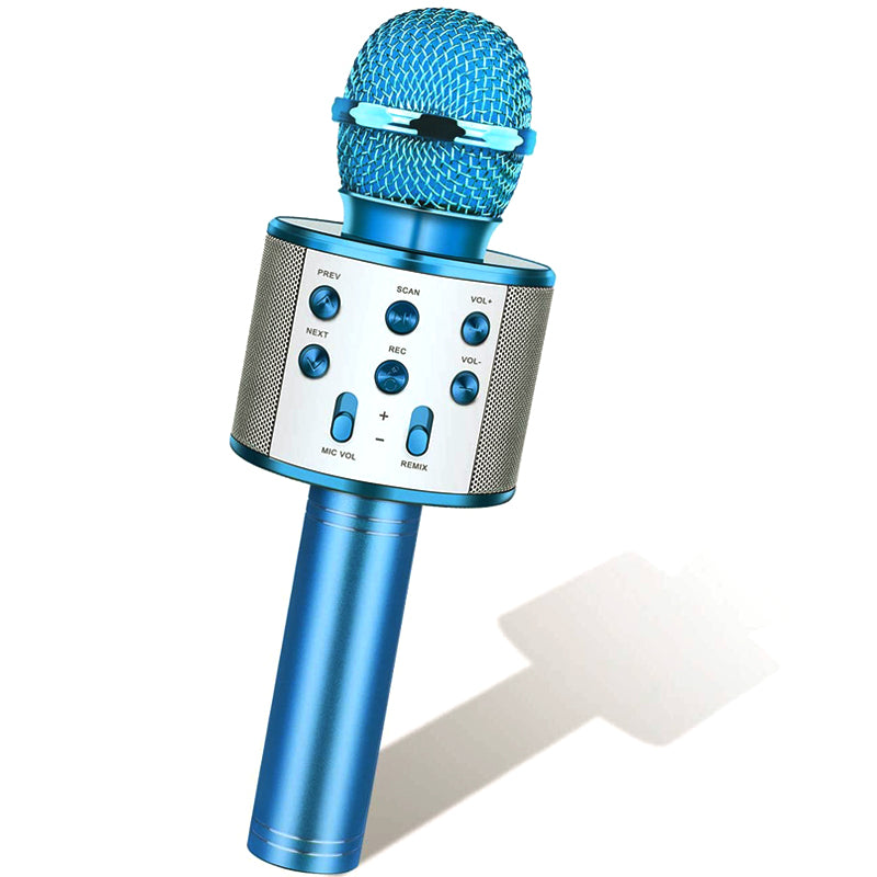 Micrófono con altavoz inalámbrico Bluetooth WS-858 de mano para Karaoke reproductor USB KTV
