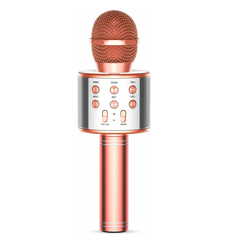 Micrófono con altavoz inalámbrico Bluetooth WS-858 de mano para Karaoke reproductor USB KTV