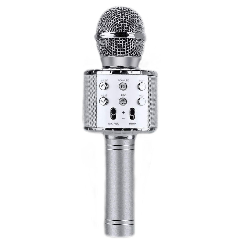 Micrófono con altavoz inalámbrico Bluetooth WS-858 de mano para Karaoke reproductor USB KTV
