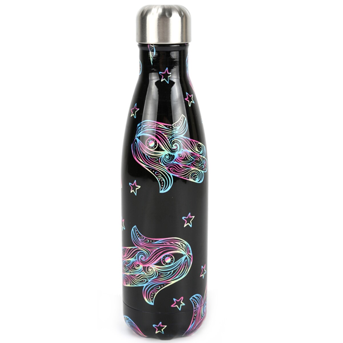 HUSL 500ML Botella Térmica, Botella de Agua Acero Inoxidable, Botella Agua Deporte Sin BPA, Cantimplora de Agua Reutilizable, Termo Agua 12 horas caliente,24 frio, para Viaje, Deporte, Eco-friendly(parte.1)
