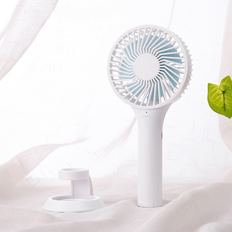 Mini Ventilador Portátil con USB Batería Recargable 3 Velocidades Ajustables para Dormitorio, Oficina, Viajes