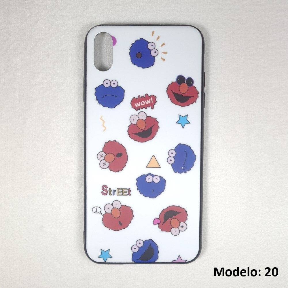 Funda Plástico semi-rígido con Dibujos para iPhone, Funda de Móvil Multicolor con Dibujos Diferentes, Carcasa de Móvil para iPhone XS Max