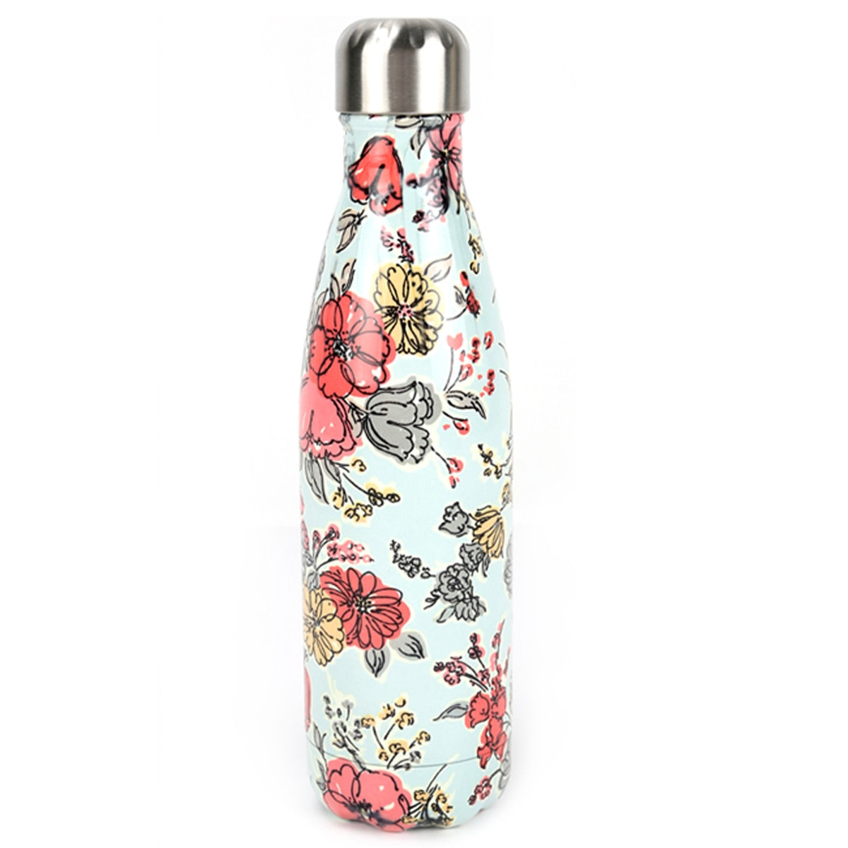 HUSL 500ML Botella Térmica, Botella de Agua Acero Inoxidable, Botella Agua Deporte Sin BPA, Cantimplora de Agua Reutilizable, Termo Agua 12 horas caliente,24 frio, para Viaje, Deporte, Eco-friendly(parte.1)