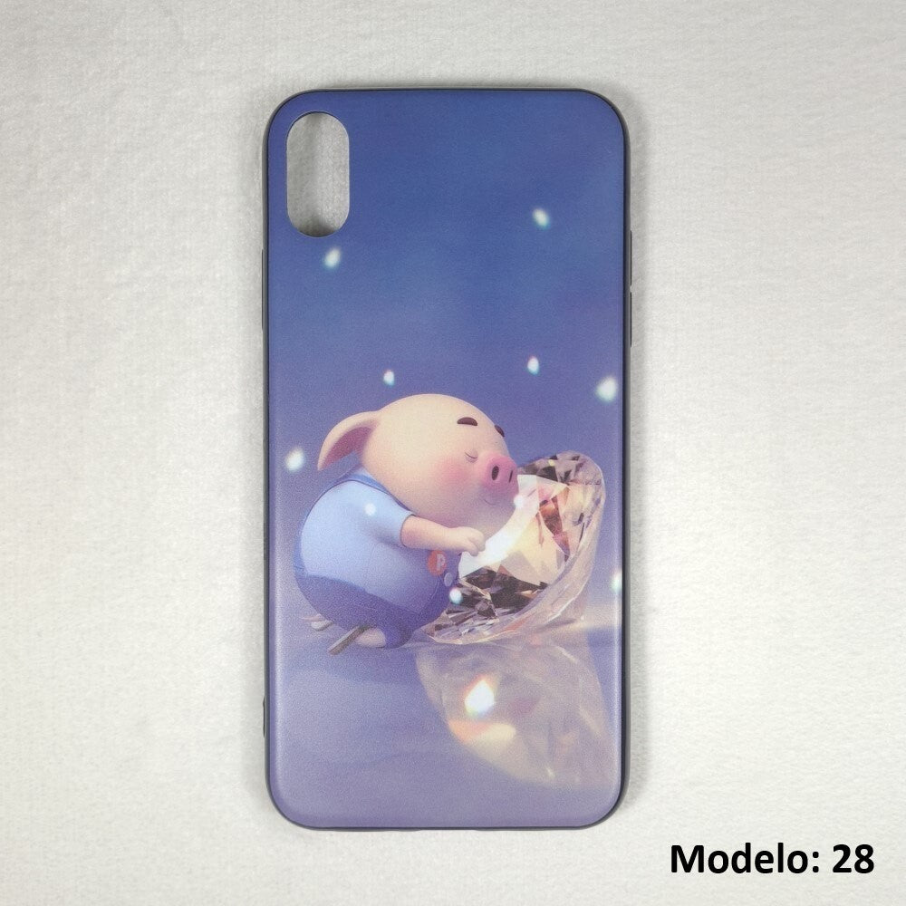 Funda Plástico semi-rígido con Dibujos para iPhone, Funda de Móvil Multicolor con Dibujos Diferentes, Carcasa de Móvil para iPhone XS Max