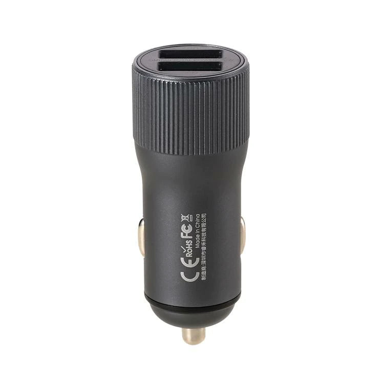 REMAX RCC 221 Cargador de Coche con 2 Puertos de USB,QC3.0+2.4A,Cargador Coche Carga Rápida, Cargador Mechero para Móvil y Tablet