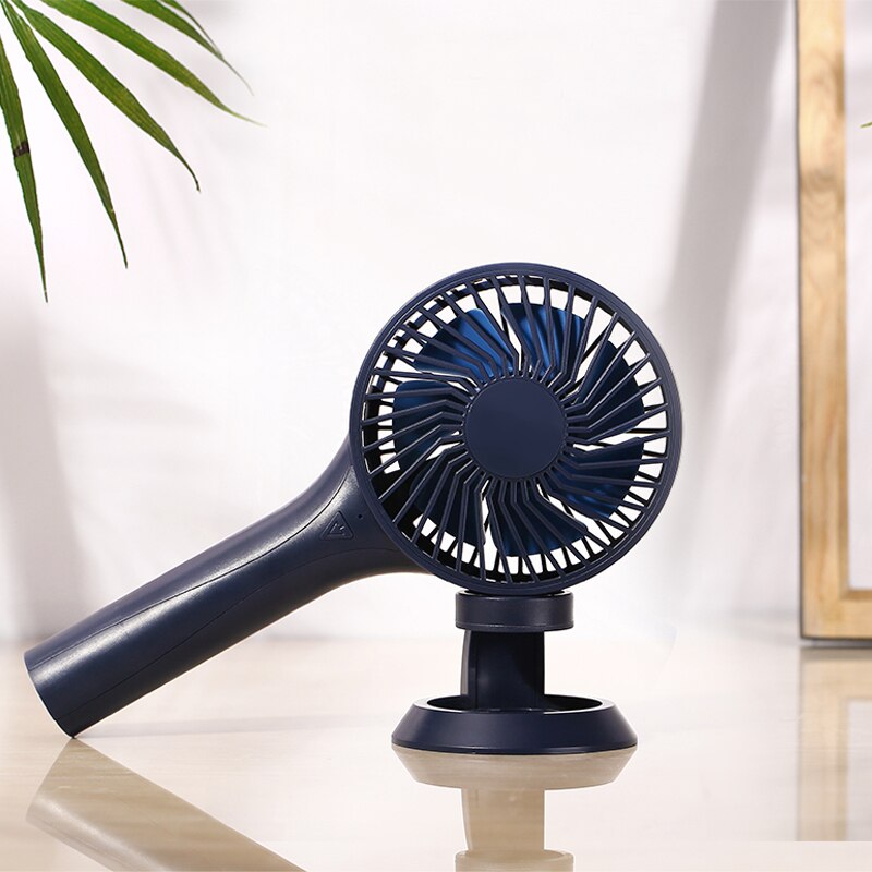 Mini Ventilador Portátil con USB Batería Recargable 3 Velocidades Ajustables para Dormitorio, Oficina, Viajes