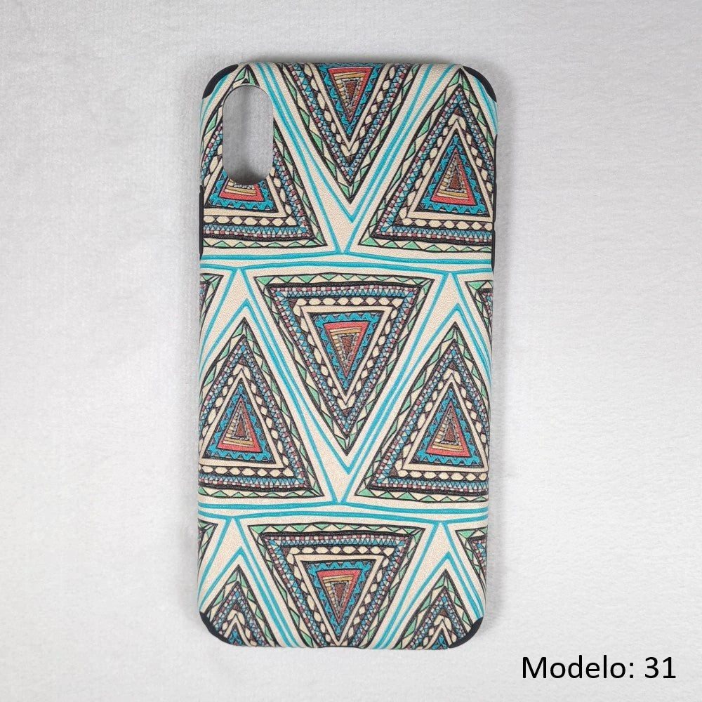 Funda Silicona con Dibujos para iPhone, Funda Multicolor con Tacto de Lienzo, Carcasa de Móvil para iPhone XS Max