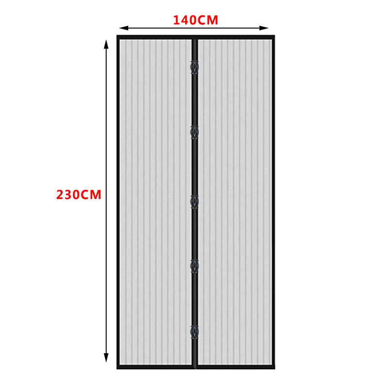 Mosquitera Puerta Magnética, HUSL 140x230cm Corredera Cortina Mosquitera Magnética, para Sala de Estar, Dormitorio, Balcón--para Puertas de Madera