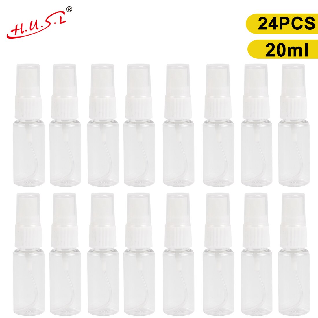 Botes Viaje Transparente Plástico Botella Vacía de Spray, Atomizador Perfume Pequeño Frasco Vacío, Frascos para Perfume con Tapa, Viajes de Negocios, Maquillaje, Limpieza