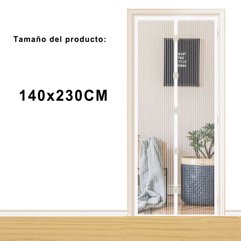 Mosquitera Puerta Magnética, HUSL 140x230cm Corredera Cortina Mosquitera Magnética, para Sala de Estar, Dormitorio, Balcón--para Puertas de Madera