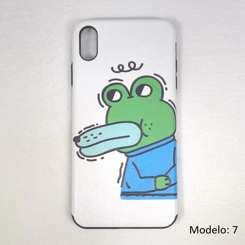 Funda Silicona con Dibujos para iPhone, Funda Multicolor con Tacto de Lienzo, Carcasa de Móvil para iPhone XS Max