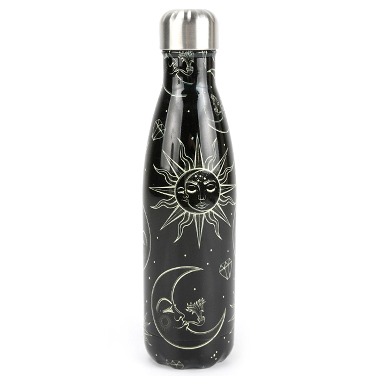 HUSL 500ML Botella Térmica, Botella de Agua Acero Inoxidable, Botella Agua Deporte Sin BPA, Cantimplora de Agua Reutilizable, Termo Agua 12 horas caliente,24 frio, para Viaje, Deporte, Eco-friendly(parte.1)